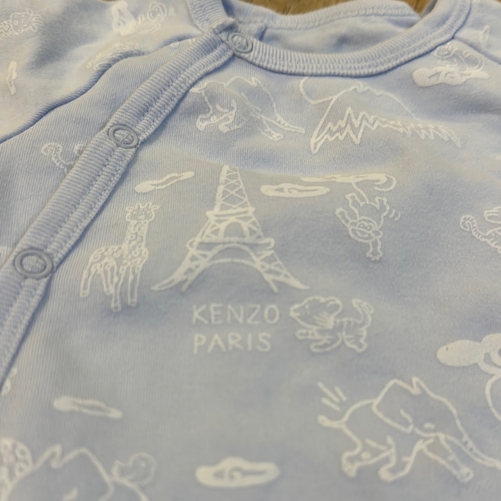 Kenzo Blue Footies with Parisian Whimsy